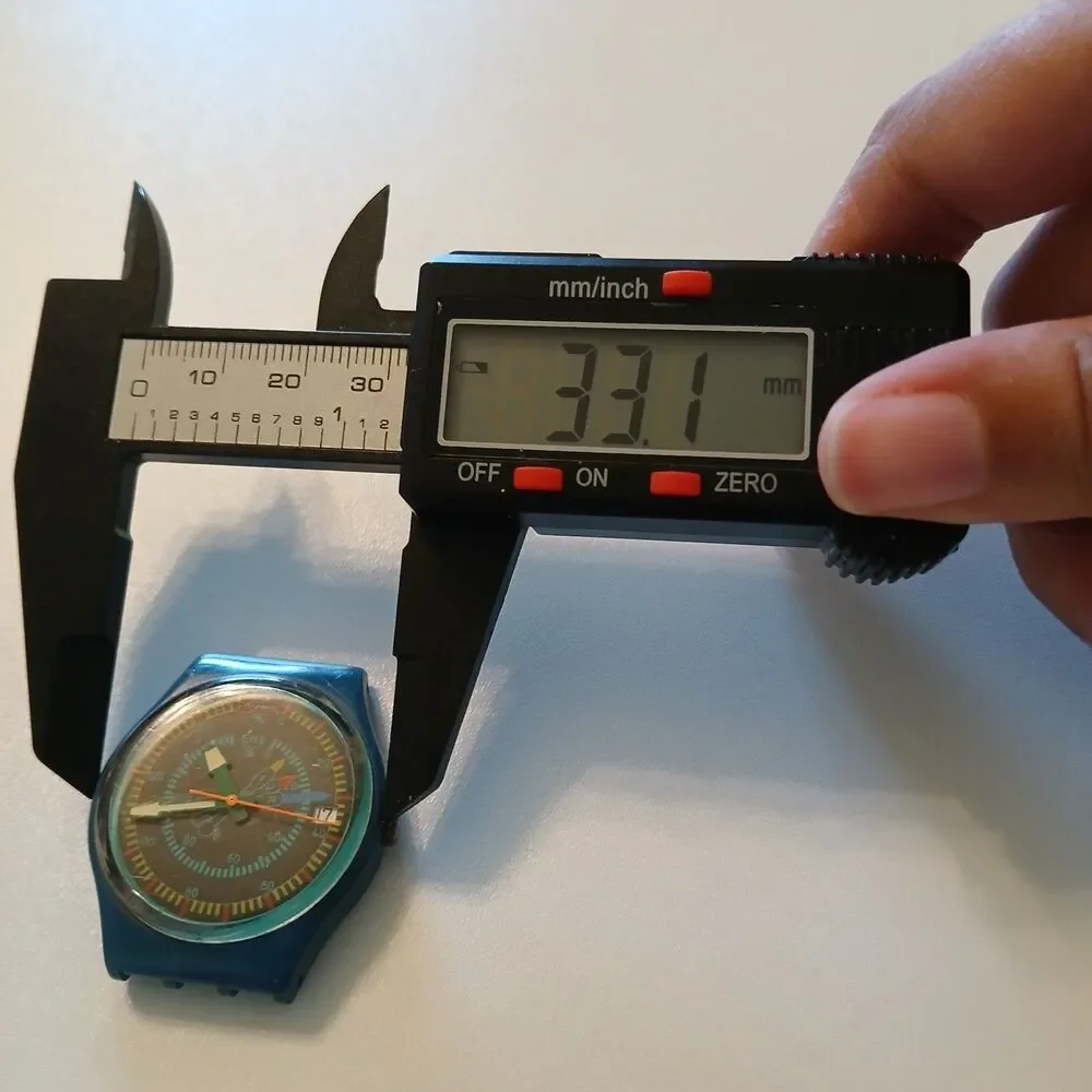 Parts/Repair VTG 1986 Swatch Gent Rotor GS400 Quartz Watch Head Rare 33mm